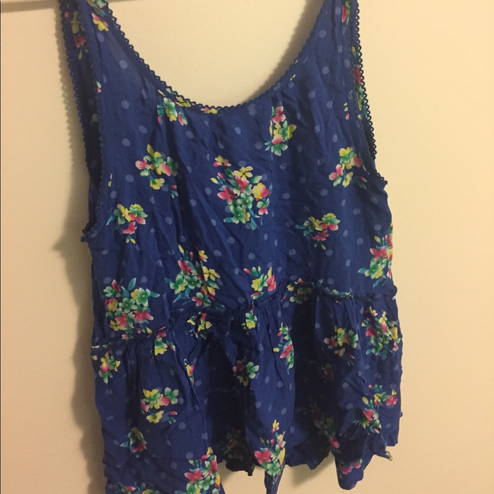 Hollister tie string back tank top